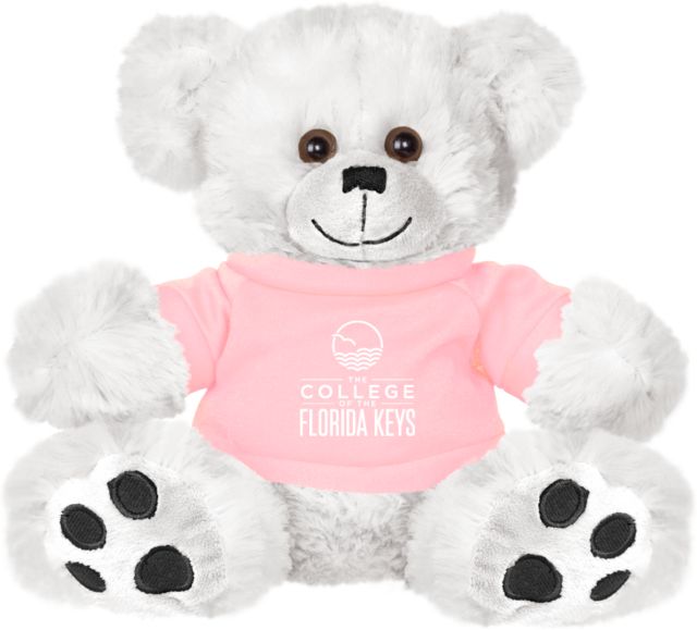 College of the Florida Keys Plush Big Paw 8 1/2 inch Bear w/Shirt The College of the Florida Keys Primary Mark - ONLINE ONLY