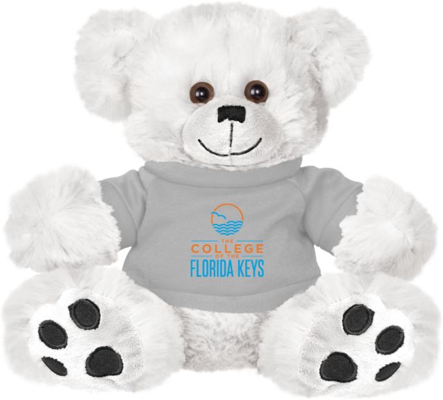 College of the Florida Keys Plush Big Paw 8 1/2 inch Bear w/Shirt The College of the Florida Keys Primary Mark - ONLINE ONLY