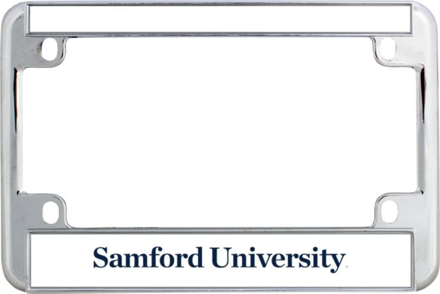 Samford Metal Motorcycle License Plate Frame in University Wordmark - ONLINE ONLY