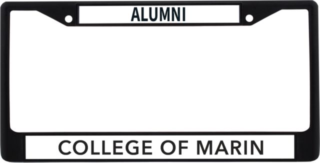 College of Marin Alumni Metal License Plate Frame in College of Marin Wordmark - ONLINE ONLY