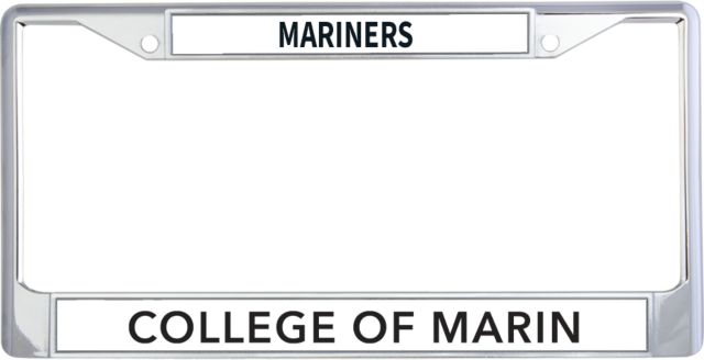 College of Marin Metal License Plate Frame in College of Marin Wordmark - ONLINE ONLY