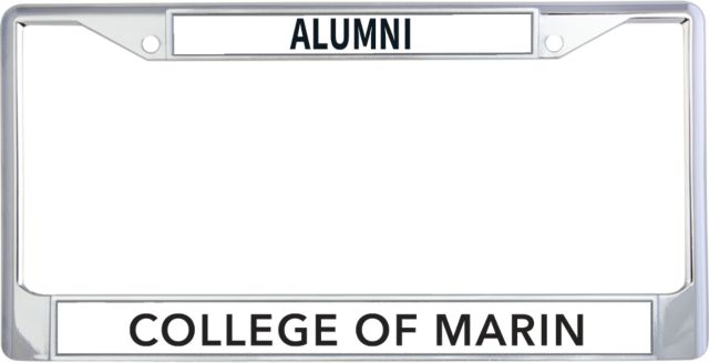 College of Marin Alumni Metal License Plate Frame in College of Marin Wordmark - ONLINE ONLY