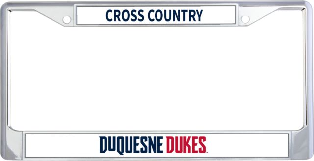 Duquesne Metal License Plate Frame in Duquesne Dukes Athletics Wordmark - ONLINE ONLY