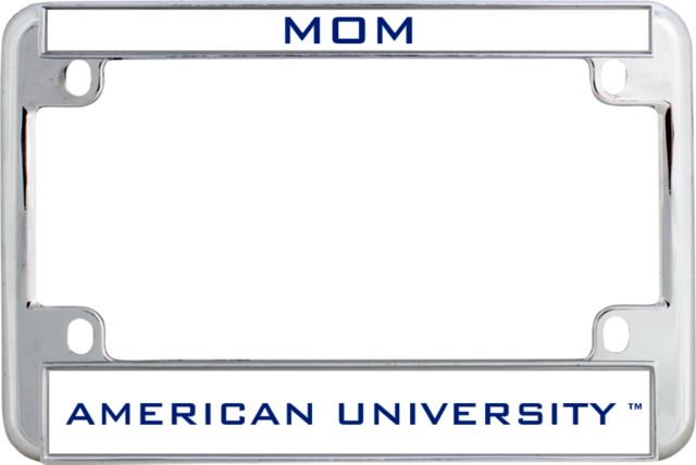 American University Metal Motorcycle License Plate Frame Mom - ONLINE ONLY
