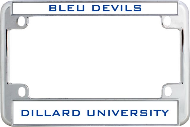 Dillard Metal Motorcycle License Plate Frame in Bleu Devils - ONLINE ONLY