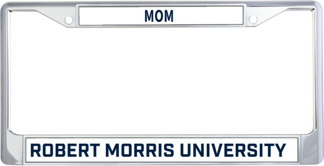 Robert Morris Mom Metal License Plate Frame in Robert Morris University Flat