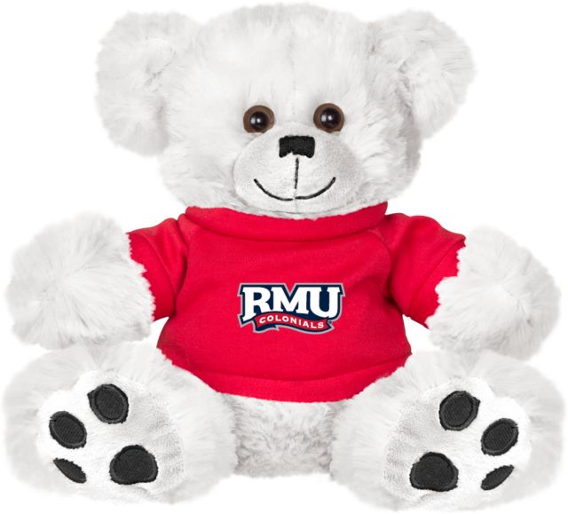 Robert Morris Plush Big Paw 8 1/2 inch Bear w/Red Shirt RMU Colonials
