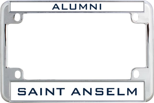 Saint Anselm Metal Motorcycle License Plate Frame  - ONLINE ONLY