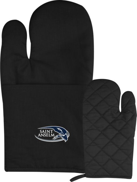 Saint Anselm Quilted Canvas Oven Mitt Athletic Mark Hawk Head - ONLINE ONLY