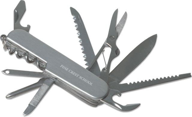 Pine Crest 8 Function Pocket Knife Paw Print Engraved - ONLINE ONLY