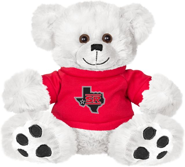 Sul Ross Plush Big Paw 8 1/2 inch Bear w/Red Shirt Primary Mark - ONLINE ONLY