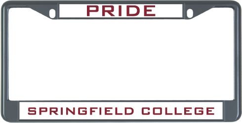 Springfield College Metal License Plate Frame in Pride - ONLINE ONLY