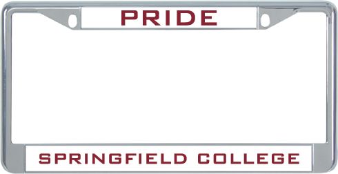 Springfield College Metal License Plate Frame in Pride - ONLINE ONLY