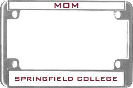 Springfield College Metal Motorcycle License Plate Frame in Mom - ONLINE ONLY