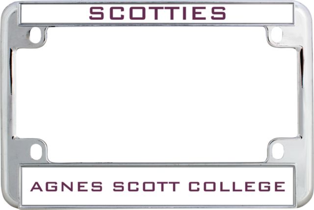 Agnes Scott Metal Motorcycle License Plate Frame in Scotties - ONLINE ONLY