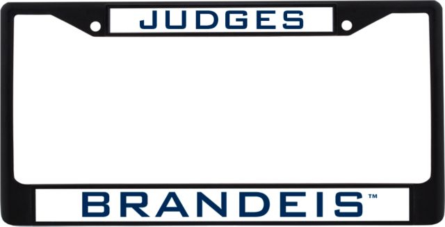 Brandeis Metal License Plate Frame in Mascot - ONLINE ONLY