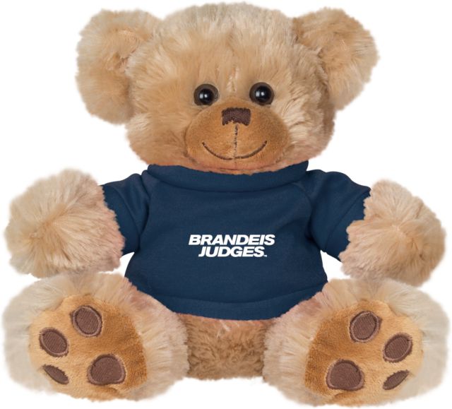 Brandeis Plush Big Paw 8 1/2 inch Bear w/Navy Shirt Brandeis Judges Wordmark - ONLINE ONLY