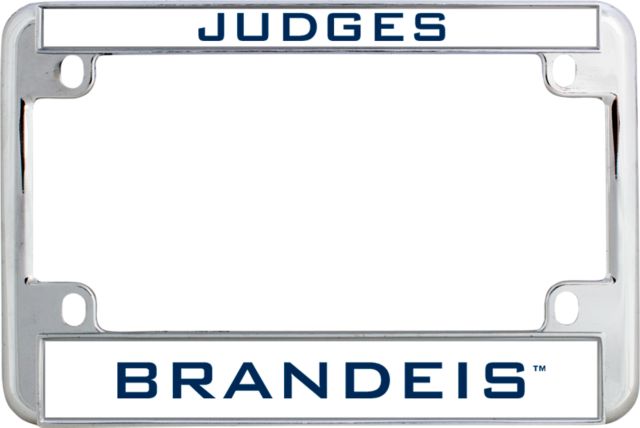 Brandeis Metal Motorcycle License Plate Frame in Mascot - ONLINE ONLY