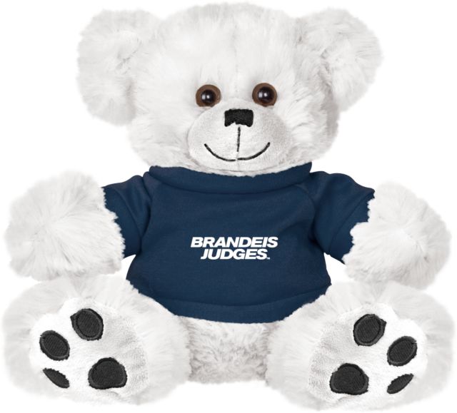 Brandeis Plush Big Paw 8 1/2 inch Bear w/Navy Shirt Brandeis Judges Wordmark - ONLINE ONLY