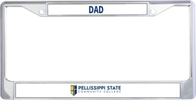 Pellissippi Dad Metal License Plate Frame in Pellissippi State Community College Logo - ONLINE ONLY