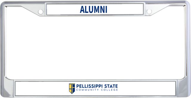Pellissippi Alumni Metal License Plate Frame in Pellissippi State Community College Logo - ONLINE ONLY