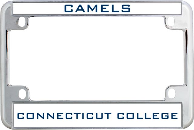 Connecticut College Metal Motorcycle License Plate Frame in Camels - ONLINE ONLY
