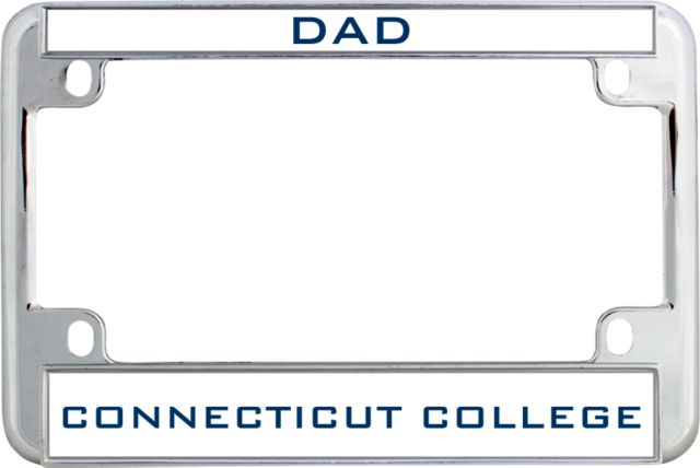 Connecticut College Metal Motorcycle License Plate Frame in Dad - ONLINE ONLY