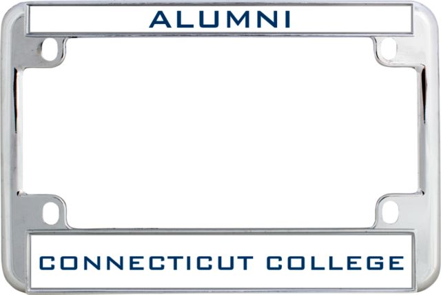 Connecticut College Metal Motorcycle License Plate Frame in Alumni - ONLINE ONLY