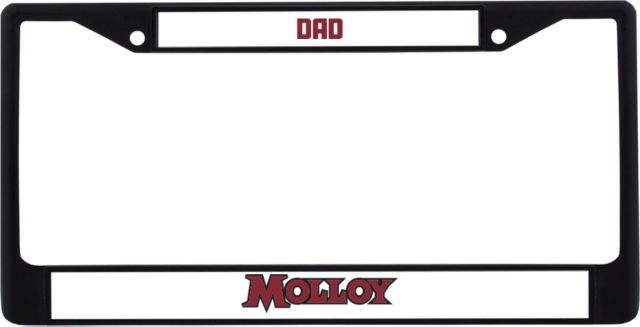 Molloy University Dad Metal License Plate Frame in Molloy Wordmark - ONLINE ONLY