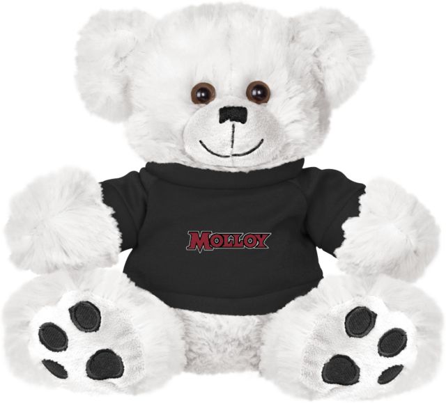 Molloy University Plush Big Paw 8 1/2 inch Bear w/Black Shirt Molloy Wordmark - ONLINE ONLY