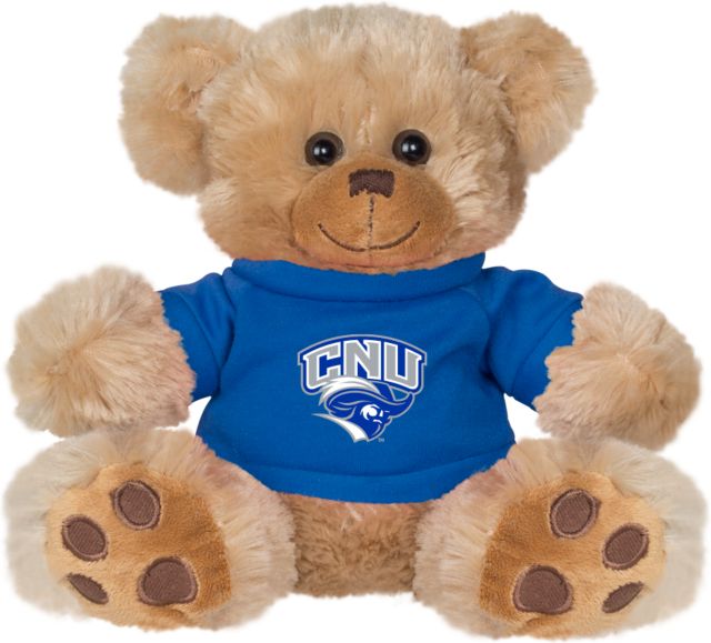 Christopher Newport Plush Big Paw 8 1/2 inch Bear w/Royal Shirt Official Logo - ONLINE ONLY
