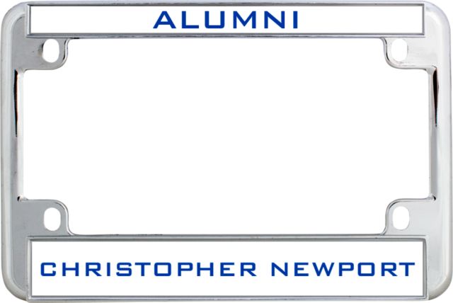 Christopher Newport Metal Motorcycle License Plate Frame in Alumni - ONLINE ONLY