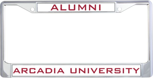 Arcadia Metal License Plate Frame in Alumni - ONLINE ONLY