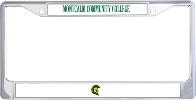 Montcalm Metal Motorcycle License Plate Frame in Montcalm Community College Mascot