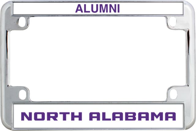 North Alabama Metal Motorcycle License Plate Frame in North Alabama Wordmark Horizontal - ONLINE ONLY