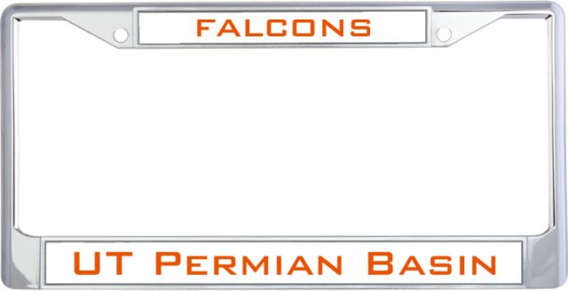 UT Permian Basin Metal License Plate Frame in Falcons - ONLINE ONLY