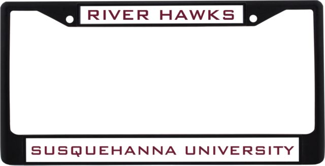 Susquehanna Metal License Plate Frame in River Hawks - ONLINE ONLY