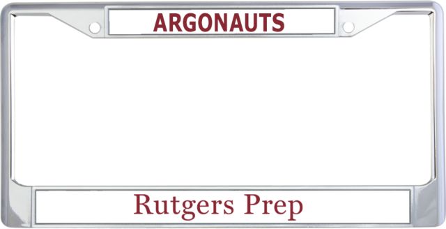 Rutgers Prep Metal License Plate Frame in ENGRAVED - ONLINE ONLY
