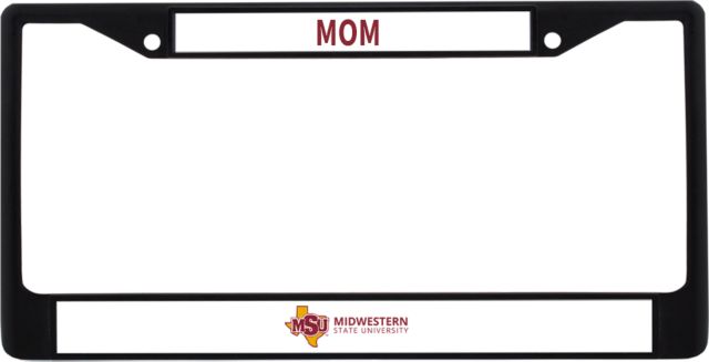 Midwestern State Mom Metal License Plate Frame in MSU Institutional Horizontal - ONLINE ONLY