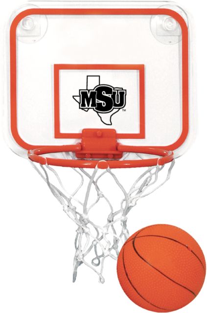 Midwestern State Mini Basketball & Hoop Set MSU Logo - Black - ONLINE ONLY