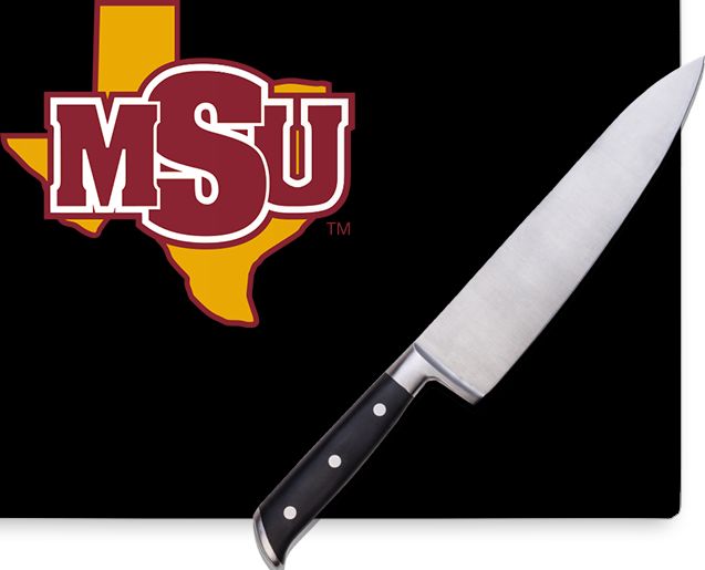 Midwestern State Cutting Board MSU Logo - ONLINE ONLY