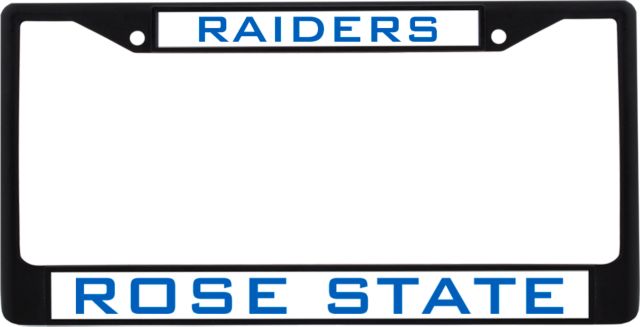 Rose State Metal License Plate Frame in Raiders - ONLINE ONLY
