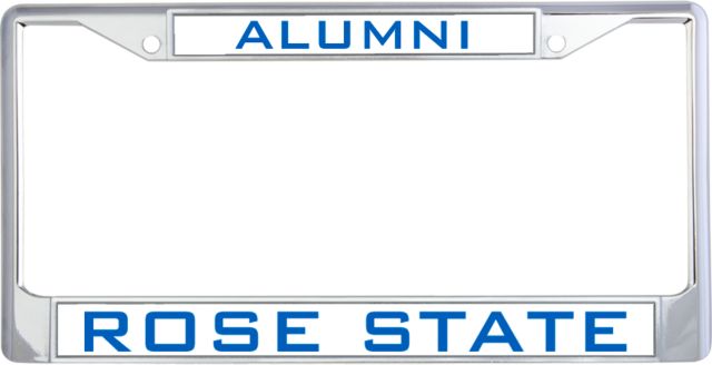 Rose State Alumni Metal License Plate Frame in Chrome Alumni - ONLINE ONLY