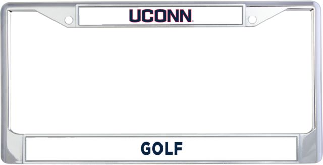 UConn Golf Metal License Plate Frame