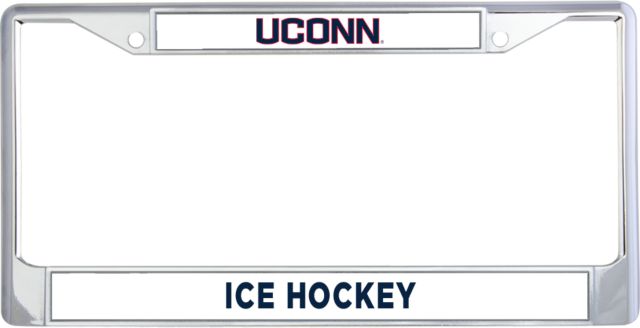 UConn Ice Hockey Metal License Plate Frame