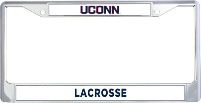 UConn Lacrosse Metal License Plate Frame