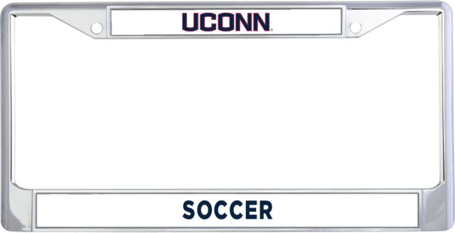 UConn Soccer Metal License Plate Frame
