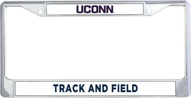 UConn Track and Field Metal License Plate Frame