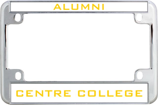 Centre Metal Motorcycle License Plate Frame in Alumni - ONLINE ONLY