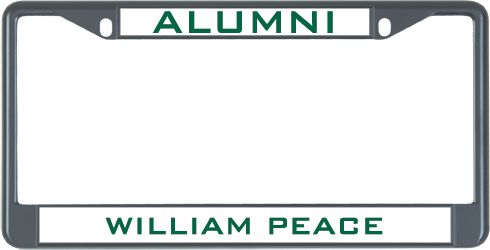 William Peace Alumni Metal License Plate Frame in Alumni - ONLINE ONLY
